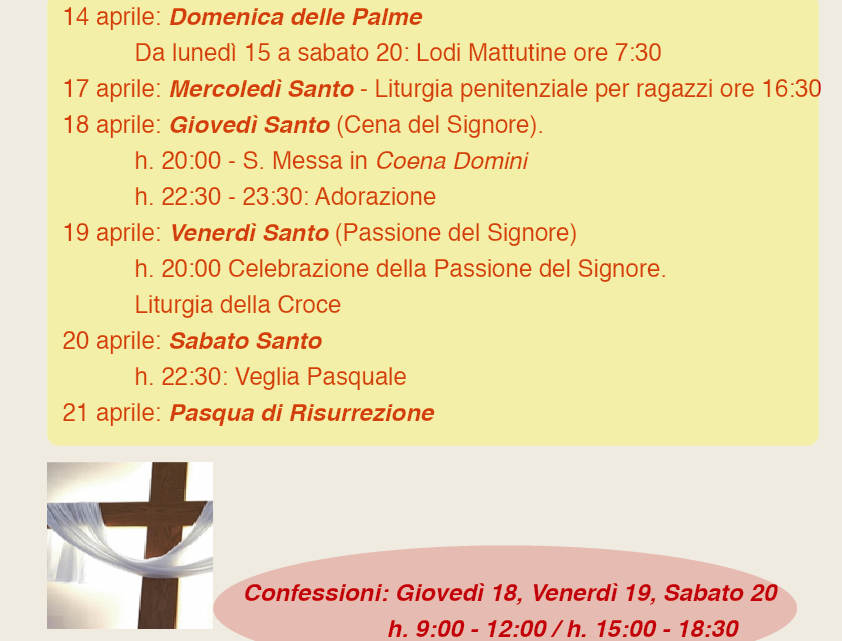 SETTIMANA SANTA 2019