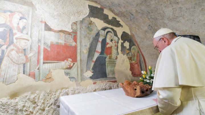 Papa Francesco a Greccio