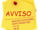 Avviso orari 2 novembre