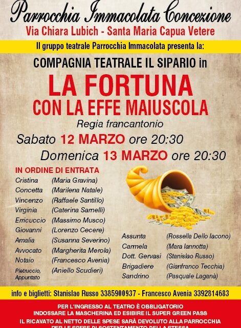 Spettacolo Teatrale 12 e 13 Marzo
