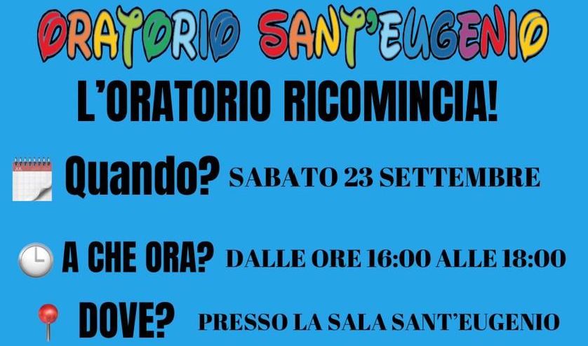 Ricomincia l’oratorio: appuntamento sabato 23 settembre