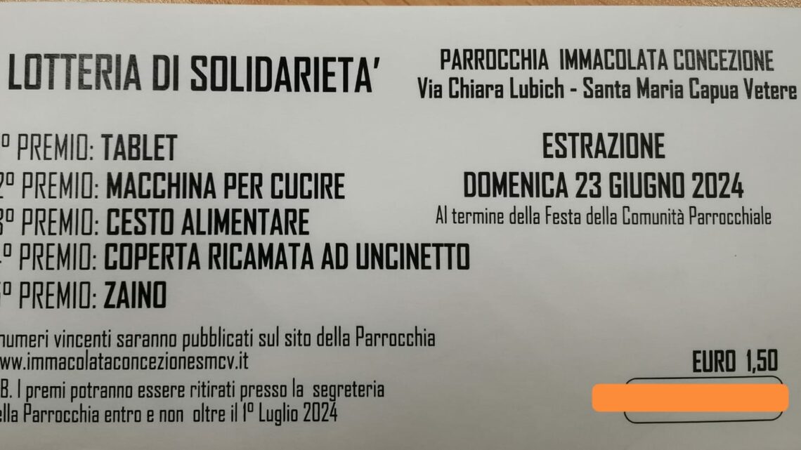 Estrazione biglietti vincitori della lotteria della festa della comunità 2024