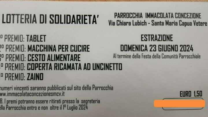 Estrazione biglietti vincitori della lotteria della festa della comunità 2024