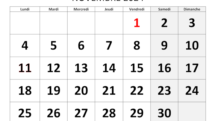 Calendario Liturgico-Pastorale Novembre