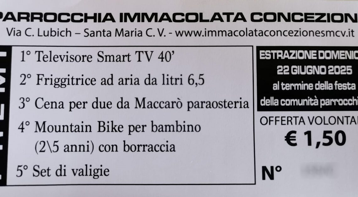 Estrazione biglietti vincitori della lotteria della festa della comunità 2025